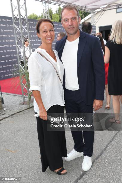 Hansi Flick and his wife Silke Flick during the 50th anniversary celebration of Marc O'Polo at its headquarters on July 6, 2017 in Stephanskirchen...
