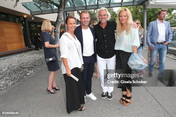 Hansi Flick and his wife Silke Flick, Bobby Dekeyser, Former professional football keeper and his daughter Carolin Dekeyser during the 50th...