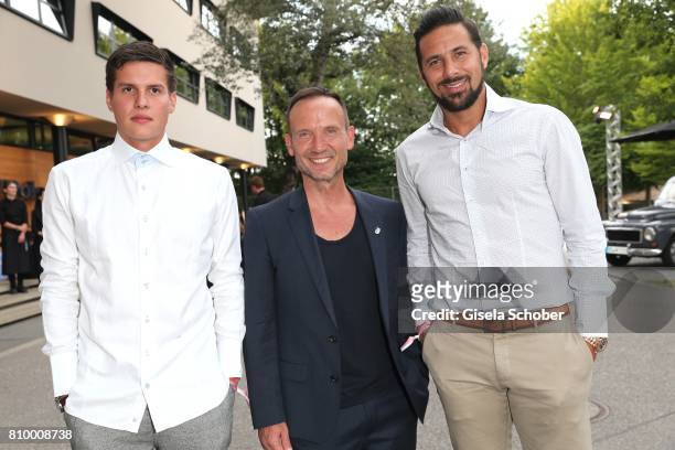 Soccer player Johannes Moesmang, Bernd Keller, COO Marc O'Polo and Claudia Pizarro during the 50th anniversary celebration of Marc O'Polo at its...