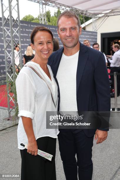 Hansi Flick and his wife Silke Flick during the 50th anniversary celebration of Marc O'Polo at its headquarters on July 6, 2017 in Stephanskirchen...