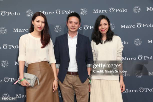 Li Hui, influencer, editor Harper's Bazaar China, Kevin Li, Blogger and influencer Li Jing during the 50th anniversary celebration of Marc O'Polo at...
