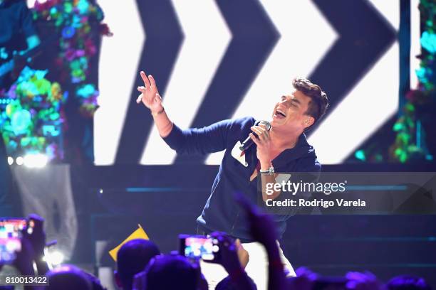 Silvestre Dangond performs on stage during Univision's "Premios Juventud" 2017 Celebrates The Hottest Musical Artists And Young Latinos Change-Makers...