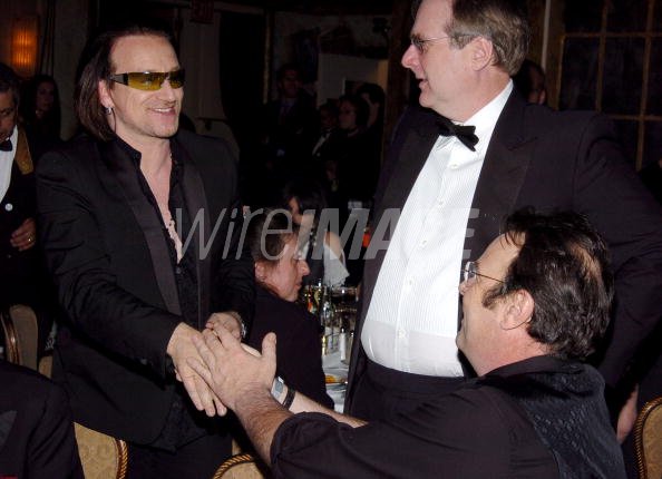 Bono of U2 inductee with...