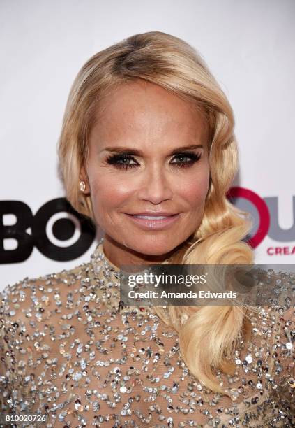 Actress Kristin Chenoweth arrives at the 2017 Outfest Los Angeles LGBT Film Festival Opening Night Gala of "God's Own Country" at the Orpheum Theatre...