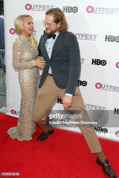 Actress Kristin Chenoweth and writer/producer Bryan Fuller attend the opening night gala of 'God's Own Country' at the 2017 Outfest Los Angeles LGBT...