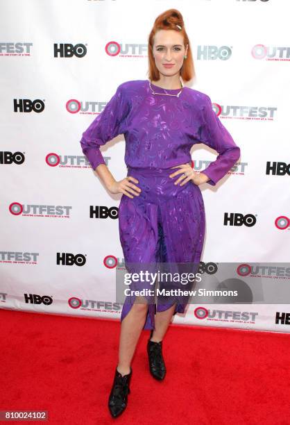 Actress Breeda Wool attends the opening night gala of 'God's Own Country' at the 2017 Outfest Los Angeles LGBT Film Festival at Orpheum Theatre on...