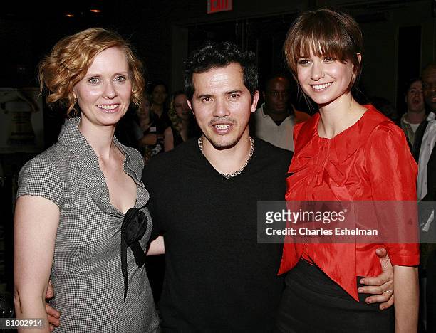 Actors Cynthia Nixon, John Leguizamo and Katherine Waterston attend Gen Art Hosts Screening Of "The Babysitters" - After Party at The Tribeca Grand...