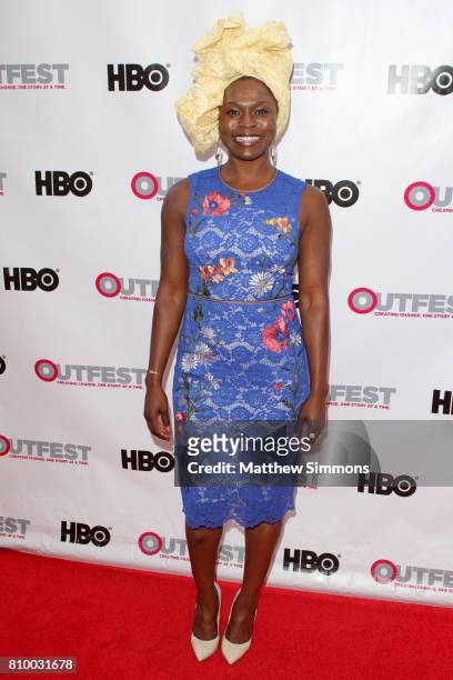 Actress Yetide Badaki attends the opening night gala of 'God's Own Country' at the 2017 Outfest Los Angeles LGBT Film Festival at Orpheum Theatre on...