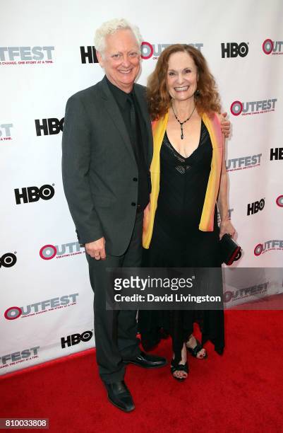Actors/husband & wife Michael Chieffo and Beth Grant attend the 2017 Outfest Los Angeles LGBT Film Festival Opening Night Gala of "God's Own Country"...