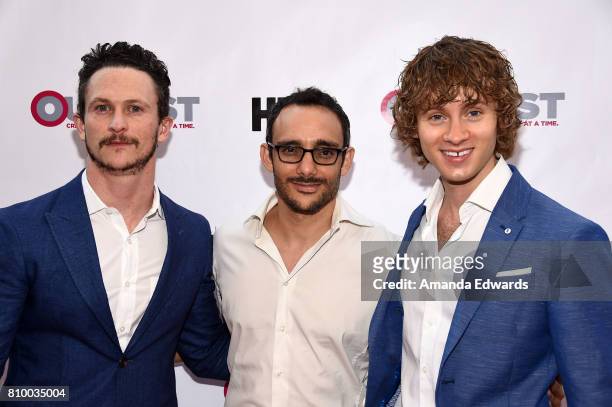 Actors Jonathan Tucker, Omid Abtahi and Bruce Langley arrive at the 2017 Outfest Los Angeles LGBT Film Festival Opening Night Gala of "God's Own...