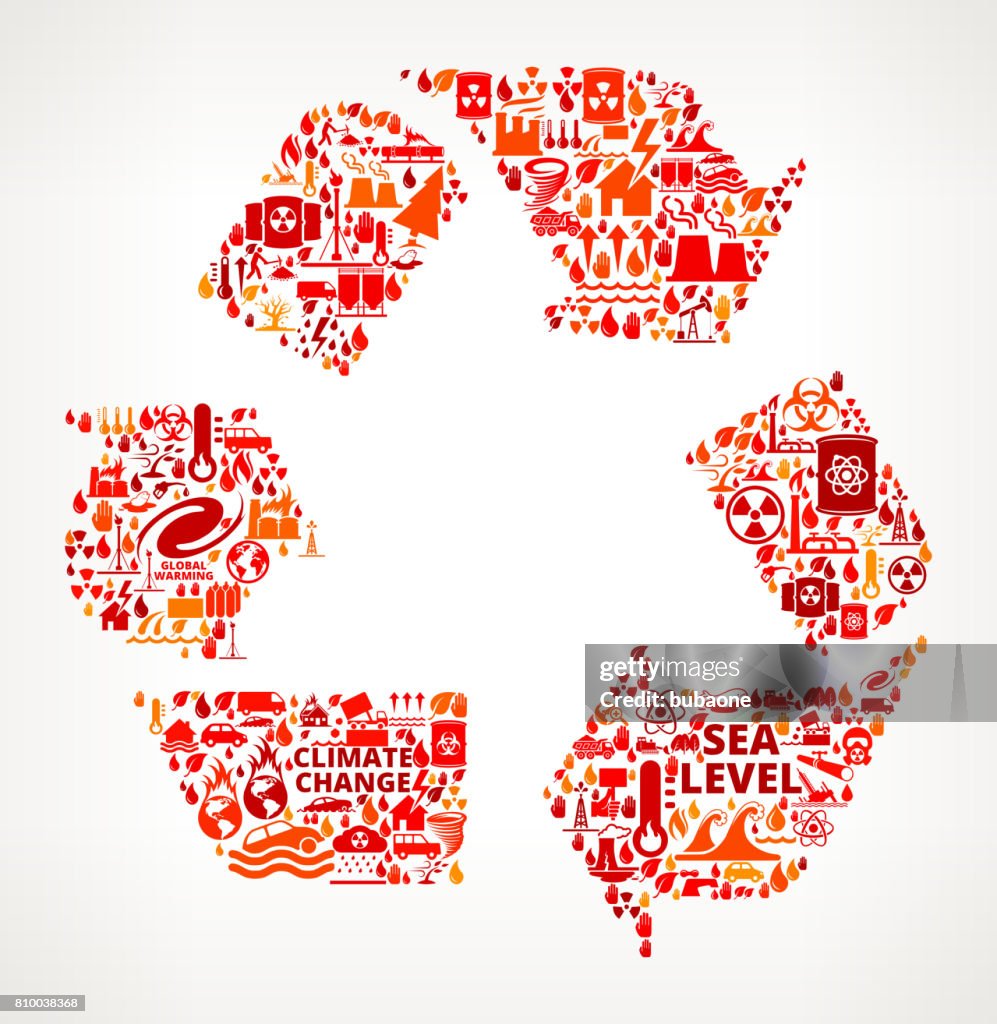 Recirculation Climate Icon Recycling Global Warming Climate Change Vector Pattern High-Res Vector ...