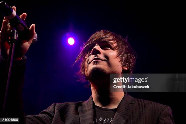 Germjan Singer Nevio Passaro performs live during a concert at the Radialsystem V on May 06, 2008 in Berlin, Germany. The concert is part of the...