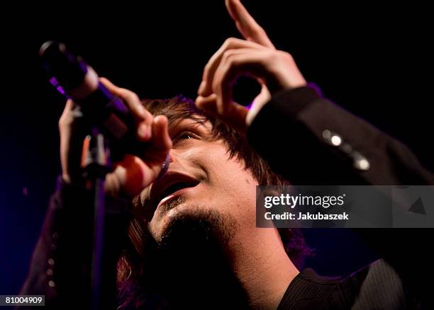 Germjan Singer Nevio Passaro performs live during a concert at the Radialsystem V on May 06, 2008 in Berlin, Germany. The concert is part of the...