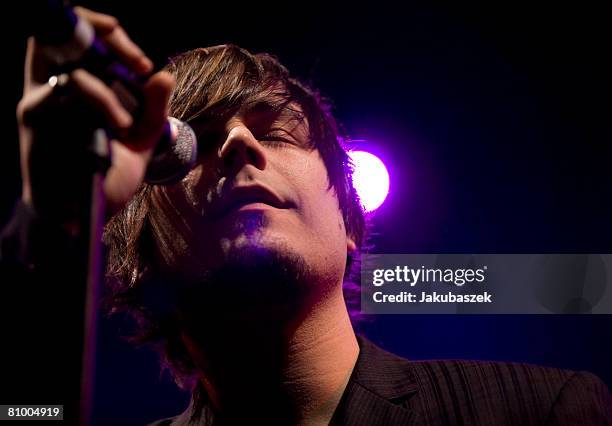 Germjan Singer Nevio Passaro performs live during a concert at the Radialsystem V on May 06, 2008 in Berlin, Germany. The concert is part of the...