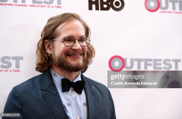 Writer Bryan Fuller arrives at the 2017 Outfest Los Angeles LGBT Film Festival Opening Night Gala of "God's Own Country" at the Orpheum Theatre on...