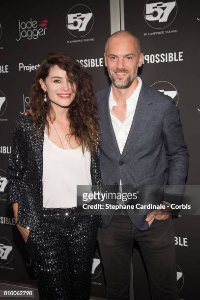 Actress Belcim Bilgin and Jean-Baptiste Pauchard attend the 'Don't Take it Personally' by Jade Jagger & Jean-Baptiste Pauchard Exhibition Party on...