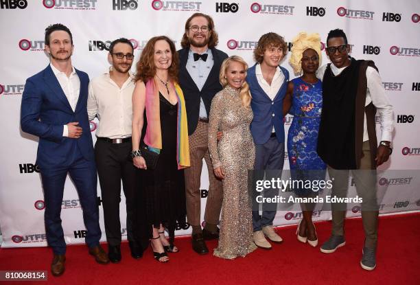 Jonathan Tucker, Omid Abtahi, Beth Grant, Bryan Fuller, Kristin Chenoweth, Bruce Langley, Yetide Badaki and Orlando Jones arrive at the 2017 Outfest...