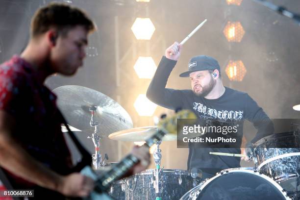 British band Royal Blood perform at the NOS Alive music festival in Lisbon, Portugal, on July 6, 2017. The NOS Alive music festival runs from July 6...