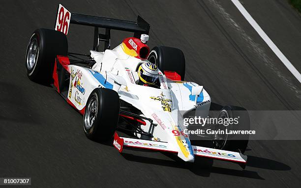 Mario Dominguez, driver of the Visit Mexico City/PCM Racing. Practices for the IRL IndyCar Series 92nd running of the Indianapolis 500 on May 6, 2008...