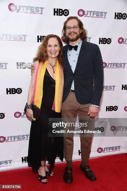 Actress Beth Grant and writer Bryan Fuller arrive at the 2017 Outfest Los Angeles LGBT Film Festival Opening Night Gala of "God's Own Country" at the...