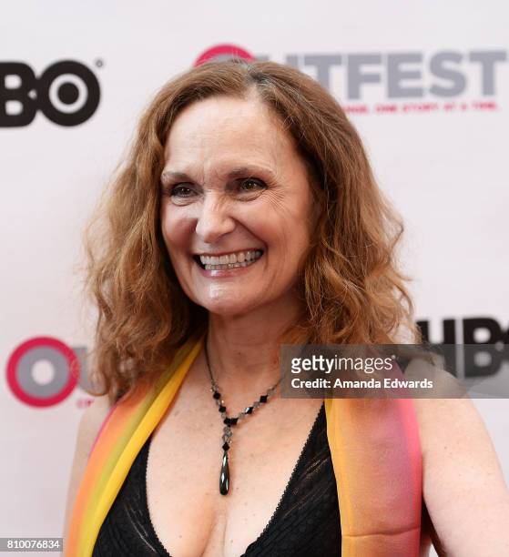 Actress Beth Grant arrives at the 2017 Outfest Los Angeles LGBT Film Festival Opening Night Gala of "God's Own Country" at the Orpheum Theatre on...