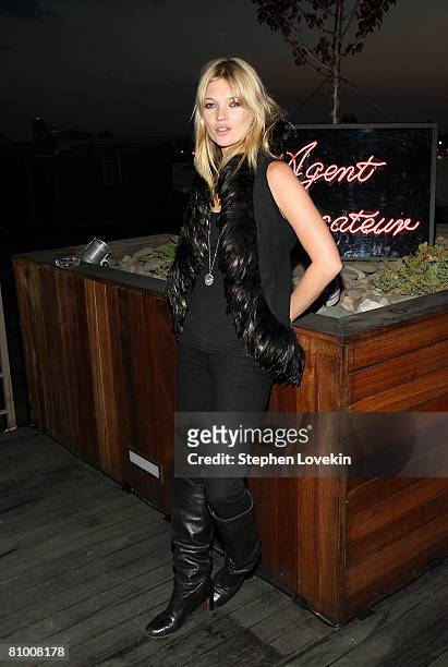 Model Kate Moss attends Agent Provocateur and a Milk Studios Project's WHITE WEDDING with Kate Moss at Milk Studios on May 6, 2008 in New York City.