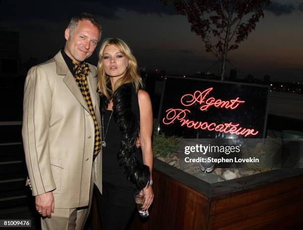 Agent Provocateur founder Joe Corre and model Kate Moss attend Agent Provocateur and a Milk Studios Project?s WHITE WEDDING with Kate Moss at Milk...