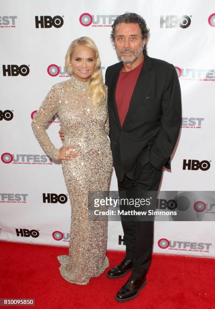 Actress Kristin Chenoweth and actor Ian McShane attend the opening night gala of 'God's Own Country' at the 2017 Outfest Los Angeles LGBT Film...