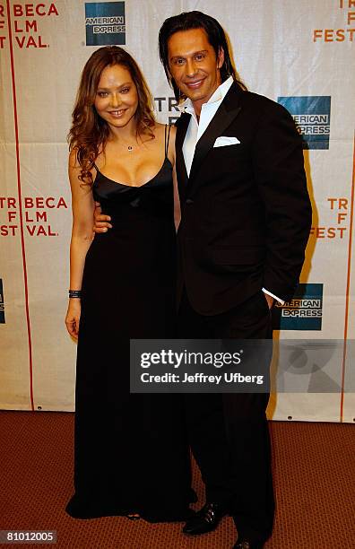 Ornella Muti and Fabrice Kerherve attend the Premiere of "Toby Dammit" at the 7th Annual Tribeca Film Festival on April 28, 2008 in New York City.