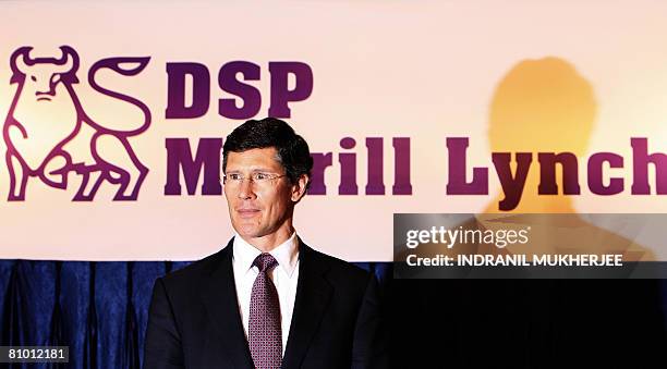 John A Thain, Chairman and CEO of global wealth management group Merrill Lynch poses during a photo-call in Mumbai on May 7, 2008. Thain, who is on...