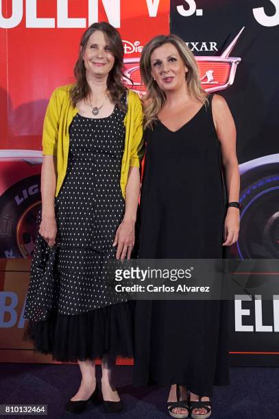 Director of Photography Kim White and Susana Garcia of Beauty Blog attend 'Cars 3' photocall at the Palacio de Hielo cinema on July 6, 2017 in...
