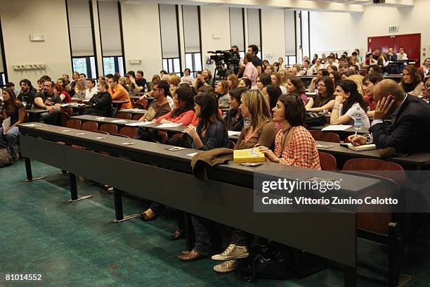 Atmosphere during a press conference of the 2008 Telefilm Festival held at Cattolica del Sacro Cuore University on May 07, 2008 in Milan, Italy.