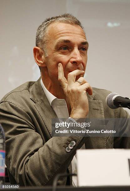 Linus attends a press conference during the 2008 Telefilm Festival held at Cattolica del Sacro Cuore University on May 07, 2008 in Milan, Italy. Linus