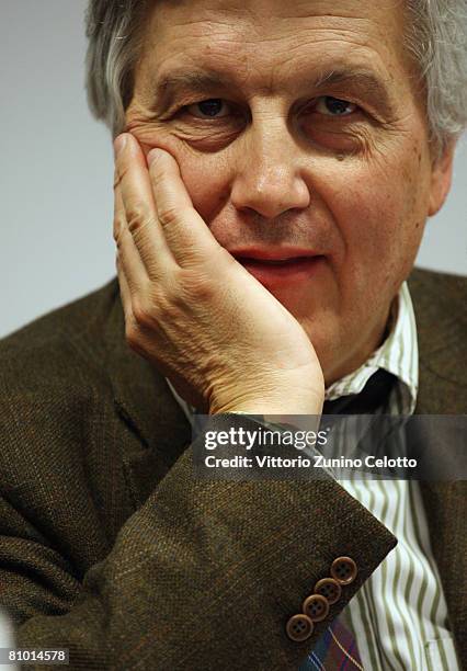 Television critic Aldo Grasso attends a press conference during the 2008 Telefilm Festival held at Cattolica del Sacro Cuore University on May 07,...