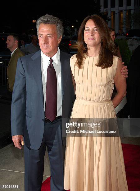 Actor Dustin Hoffman and wife Lisa Hoffman attend the HBO Documentaries premiere Of "Roman Polanski: Wanted And Desired" at The Paris Thatre in New...