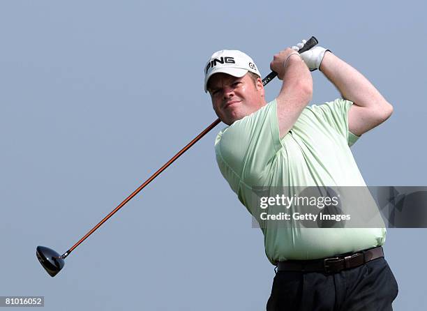 Jerry Scullion of Royal County Down driving from the 10th tee during the Glenmuir PGA Professional Championship 2008 Irish Region Qualifier at County...