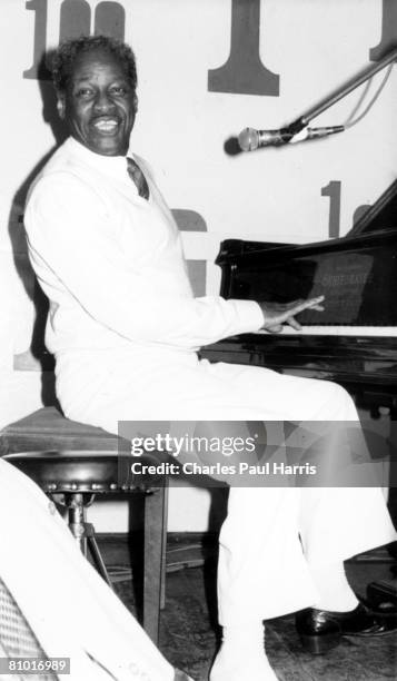 Photo of Little Willie Littlefield at the 100 Club, Oxford St., Loondon on 4-16-85