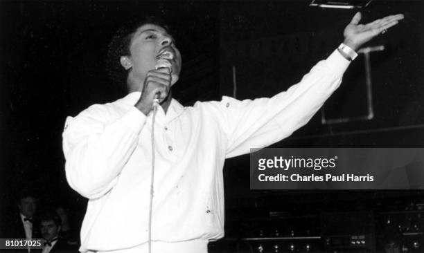 Musician Little Richard performing at The Hippodrome in Leicester Square on March 6, 1985 in London, England.