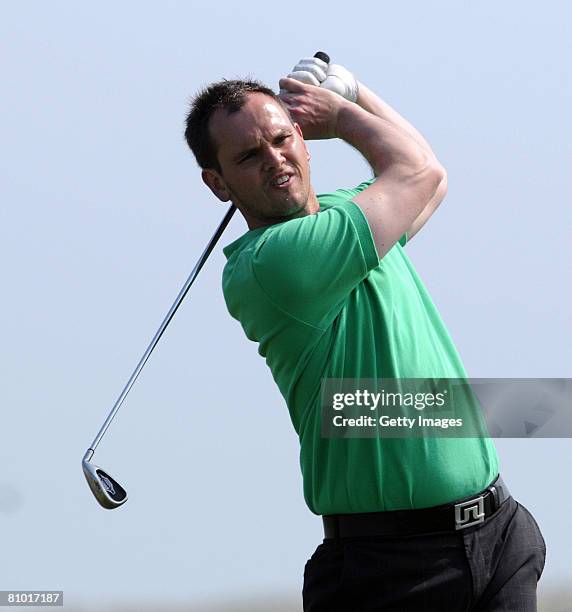 Johnny Foster of Green Acres driving from the 10th tee during the Glenmuir PGA Professional Championship 2008 Irish Region Qualifier at County Louth...