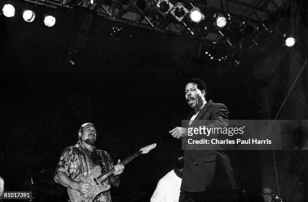 Photo of Eddie Floyd & Steve Cropper at the Porretta Soul Festival, Italy 2000