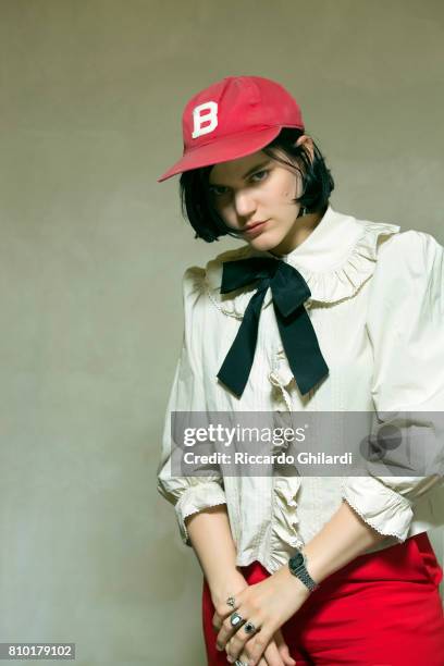 Singer SoKo aka Stephanie Sokolinski is photographed on June 9, 2017 in Rome, Italy.