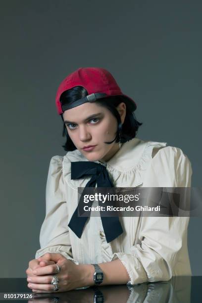 Singer SoKo aka Stephanie Sokolinski is photographed on June 9, 2017 in Rome, Italy.