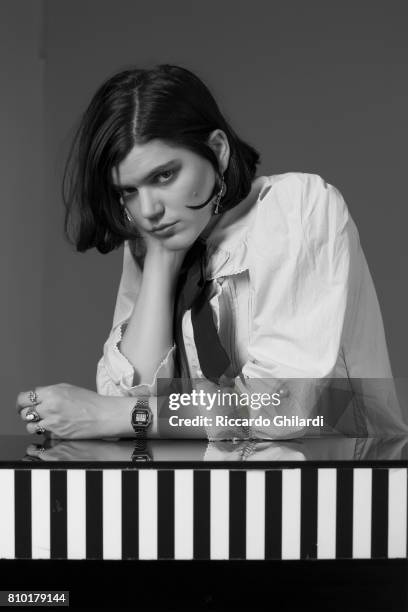 Singer SoKo aka Stephanie Sokolinski is photographed on June 9, 2017 in Rome, Italy.