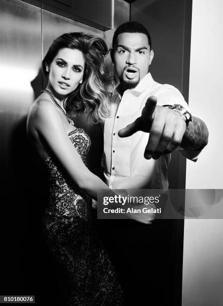 Footballer Kevin-Prince Boateng tv presenter Melissa Satta are photographed for Vanity Fair on January 15, 2016 in Milan, Italy.