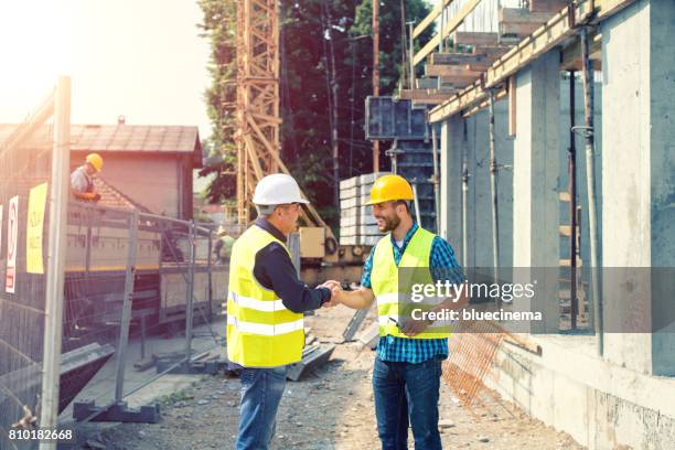 it is great doing business with you! - construction contract stock pictures, royalty-free photos & images