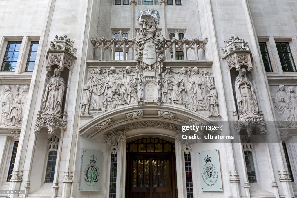 Main entrance of the Supreme Court in London