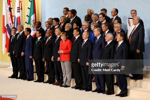 French president Emmanuel Macron, U.S president Donald Trump, Indonesian president Joko Widodo, Mexican president Enrique Pena Nieto, South African...