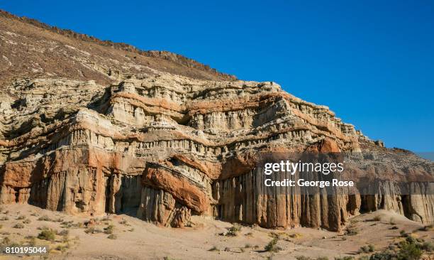 Red Rock Canyon State Park features scenic desert cliffs, buttes and spectacular rock formations as viewed on June 30 near Mojave, California....