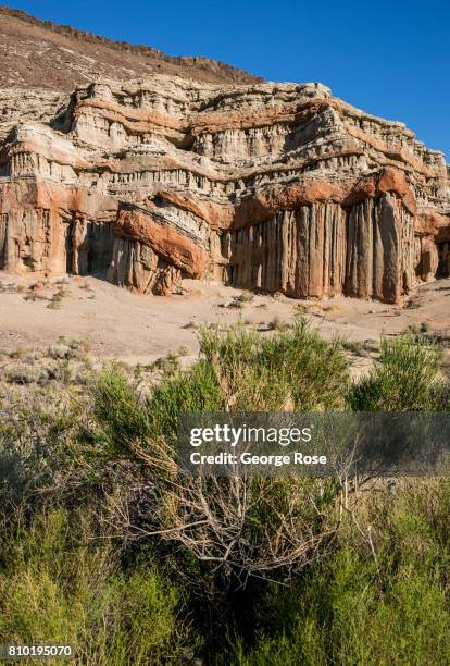 Red Rock Canyon State Park features scenic desert cliffs, buttes and spectacular rock formations as viewed on June 30 near Mojave, California....