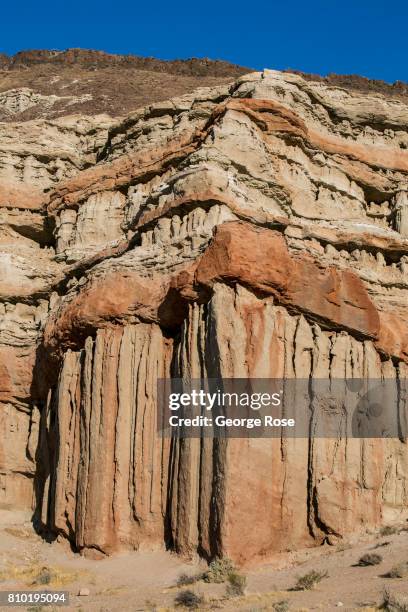 Red Rock Canyon State Park features scenic desert cliffs, buttes and spectacular rock formations as viewed on June 30 near Mojave, California....